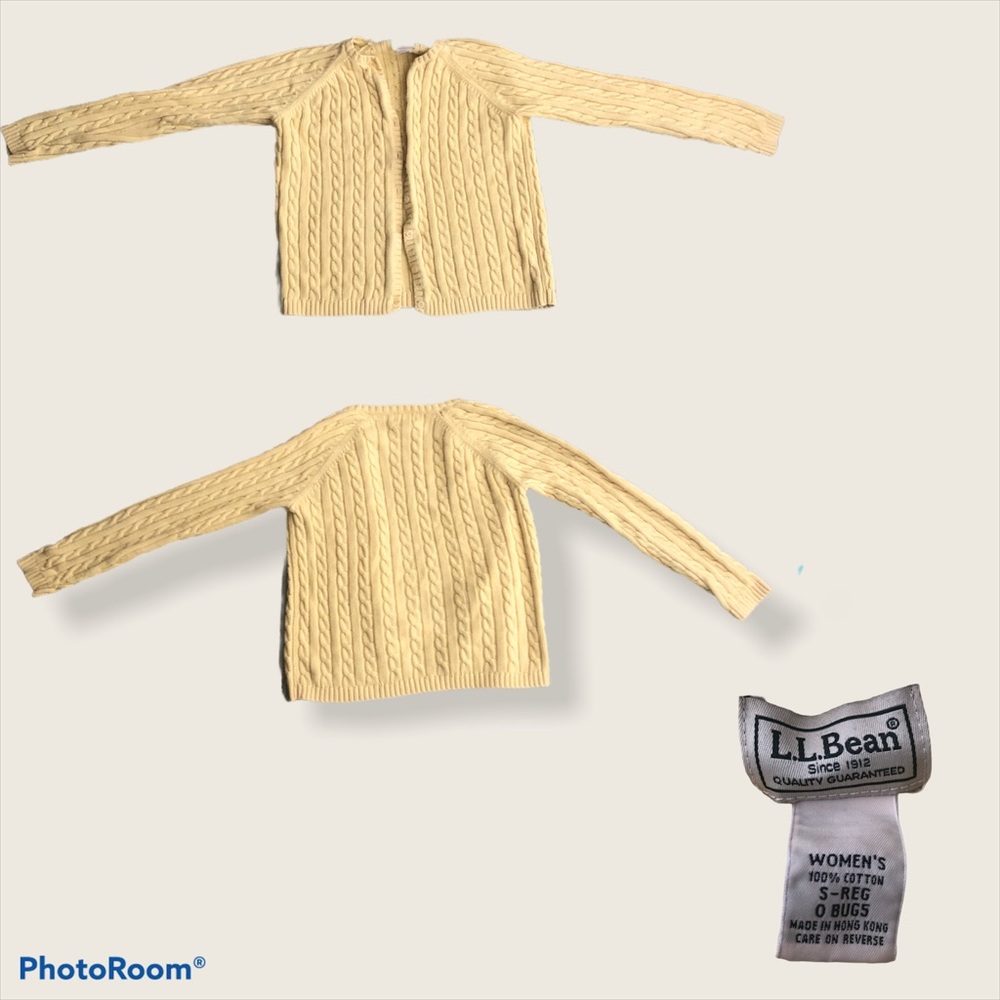 LL bean yellow sweater!